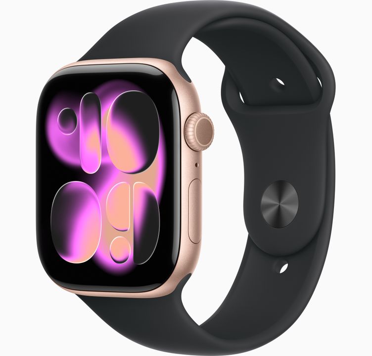 Apple Watch S11 46 Rose with Black Band S/M MEWA4 (MXM23)