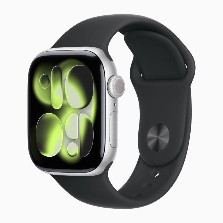 Apple Watch S11 46 Silver with Black Band M/L MEWC4 (MXM43)