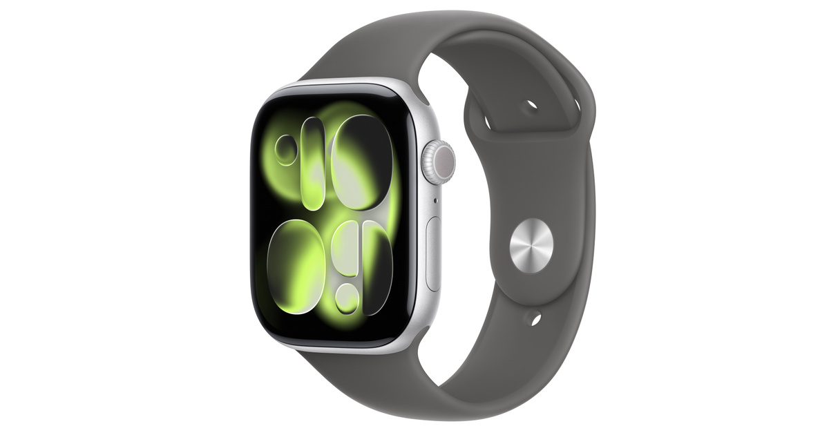 Apple Watch S11 46 Silver with Stone Gray Band S/M MEWC4 (MXLX3)